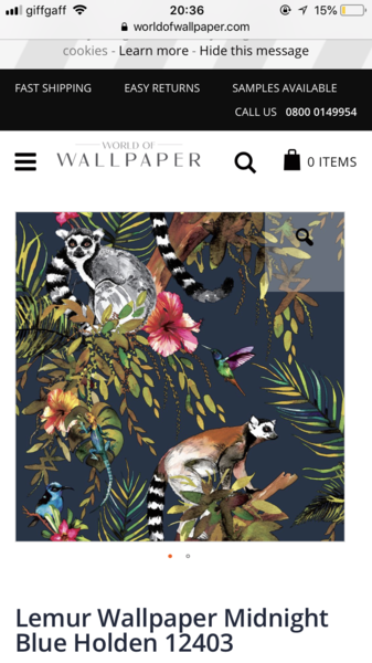 Wallpaper for understairsWC