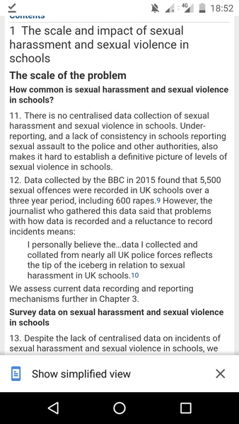 Can someone give me some quick stats as to “men are raping women in toilets”...