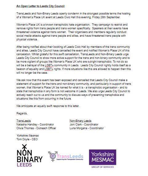 Leeds WPUK cancelled