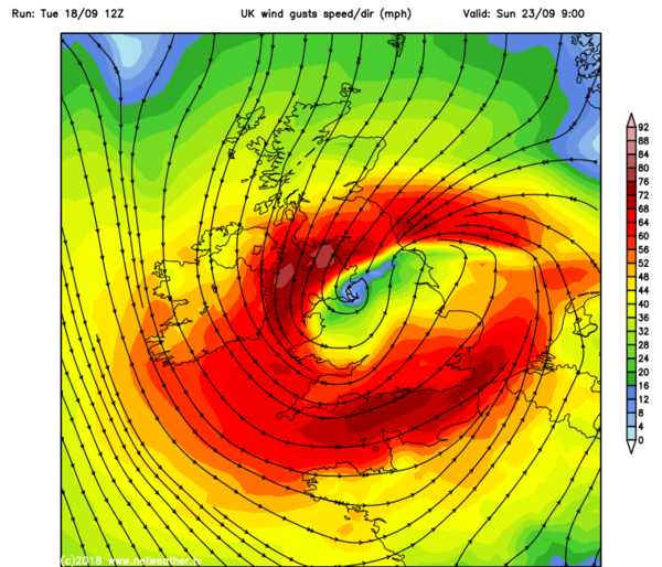 Amber Wind Warning tomorrow (19/9 ~ Storm Ali)