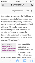 To compare house price articulates from before last crash and now
