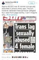 Transgender inmate Karen White admits sexually assaulting female prisoners in women's estate, also guilty of rape prior to being imprisoned.