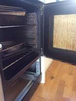 To show you the inside of my oven and ask how the hell do I get it clean?