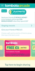 Tombola free £5 codes