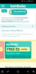 Tombola free £5 codes