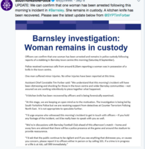 This tweet from South Yorkshire Police...