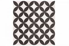 Black and white bathroom floor