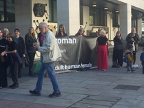 Linda Bellos and Venice Allan at Westminster magistrates court on 26th