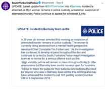 This tweet from South Yorkshire Police...