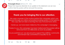 Billboard with dictionary definition 'woman: adult human female' removed after pressure from TRAs.