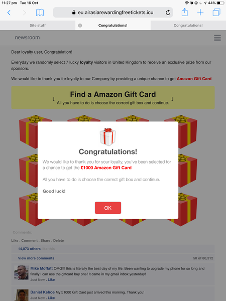 I’m gettimg a pop up when I click on some threads in Active