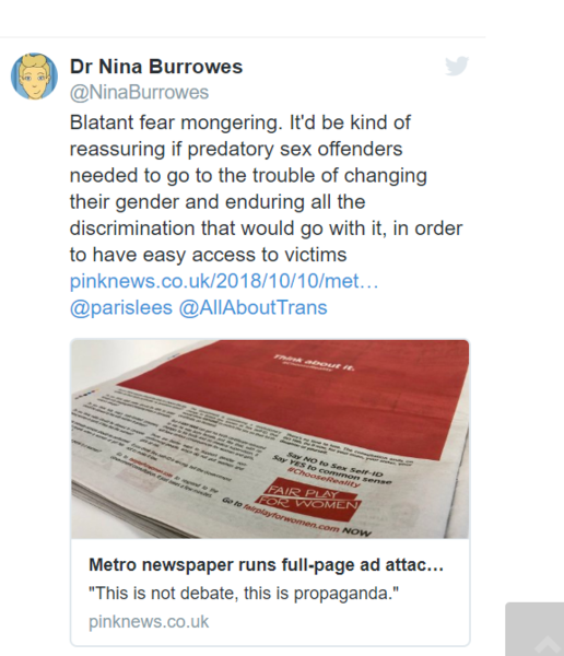 'The GRA and safety of women-only spaces video' by Meg John Barker and Nina Burrowes Dr Nina Be