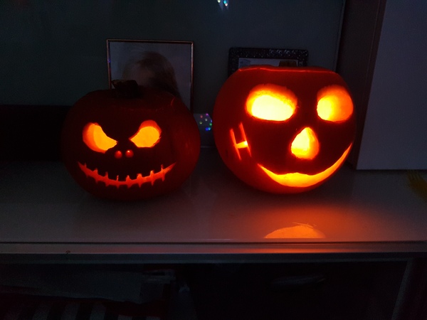 To ask what you're carving your pumpkins as?