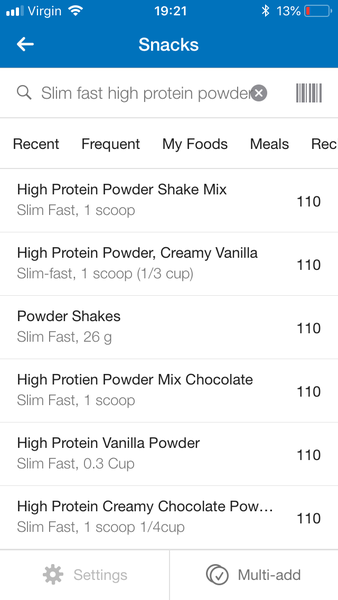 Calories in Slim Fast?