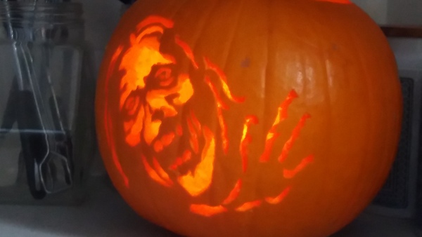 To ask what you're carving your pumpkins as?