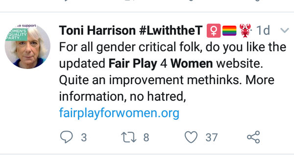 Why has fairplayforwomen.com disappeared?