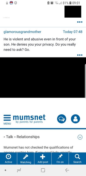 Black areas on mobile