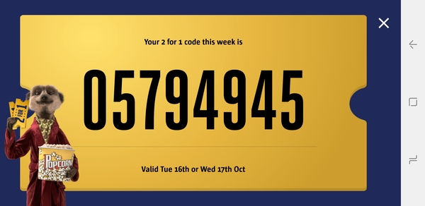 Meerkat Movies code - pay it forward :)