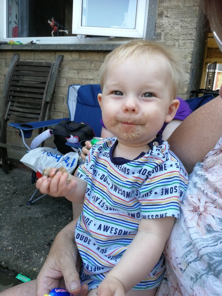 To clap my hands and skip about in a elephantine manner?