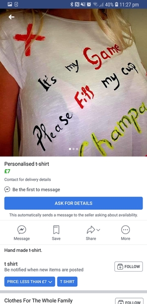 To start another Facebook selling thread, because this one is just too good not to share?
