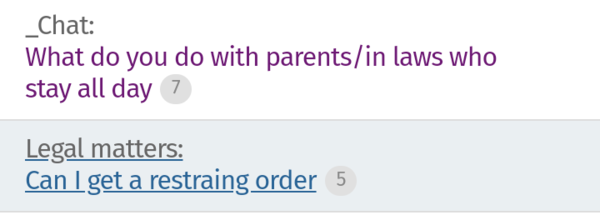 What do you do with parents/in laws who stay all day