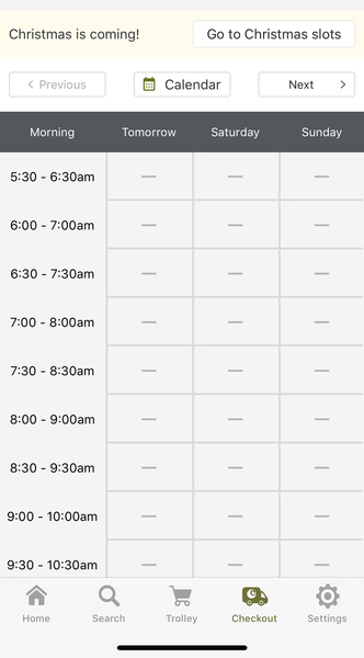 Ocado Christmas delivery slots - are they showing for you?
