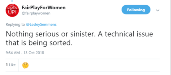 Why has fairplayforwomen.com disappeared?