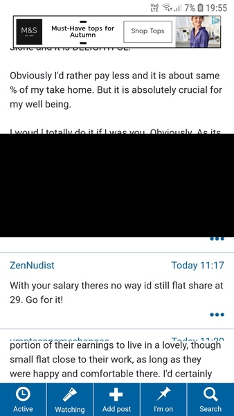 Black areas on mobile