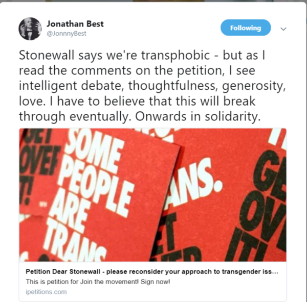 Petition to Stonewall