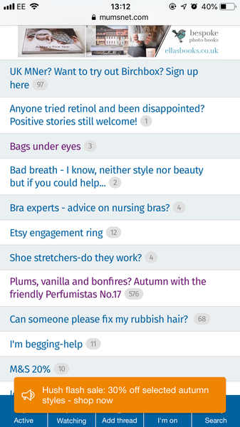 Orange announcement thingy getting in the way