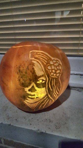 To ask what you're carving your pumpkins as?