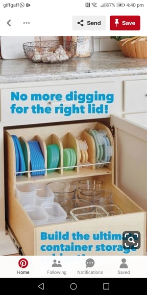 Storing tuppaware