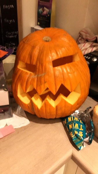 To ask what you're carving your pumpkins as?