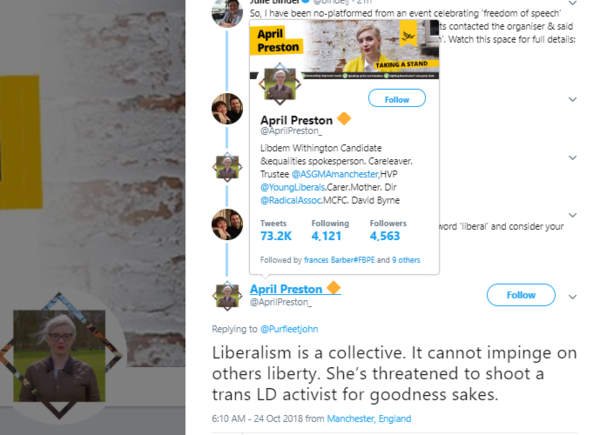 You couldn't make this up - Julie Bindle no platformed at @truth2powercafe