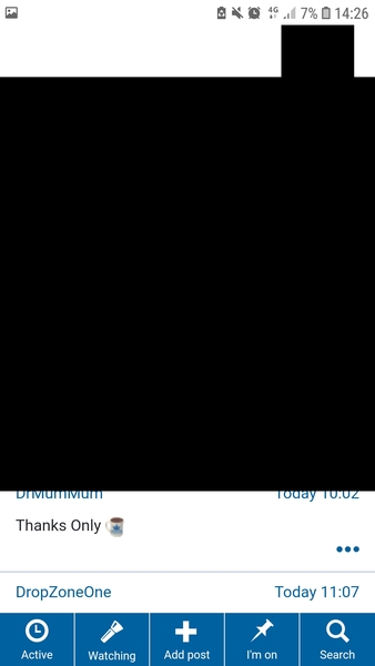 Black areas on mobile