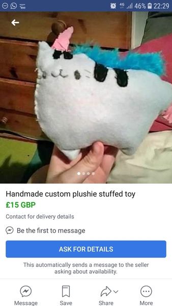 To start another Facebook selling thread, because this one is just too good not to share?
