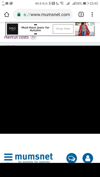 Black areas on mobile