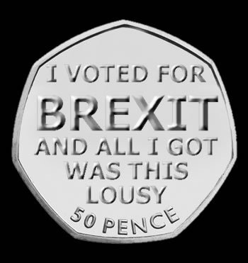 "A commemorative 50p coin to mark the UK's departure from the EU" - what to put on it?
