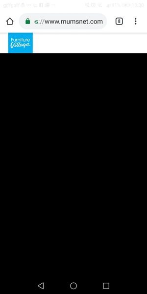 Black areas on mobile