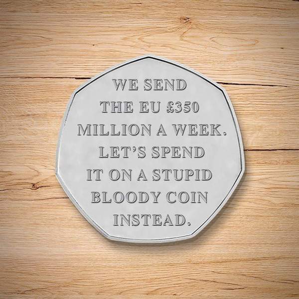 "A commemorative 50p coin to mark the UK's departure from the EU" - what to put on it?