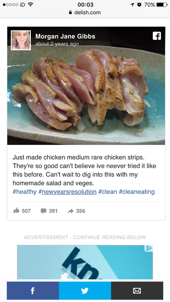 ‘I’d like my chicken rare, please’
