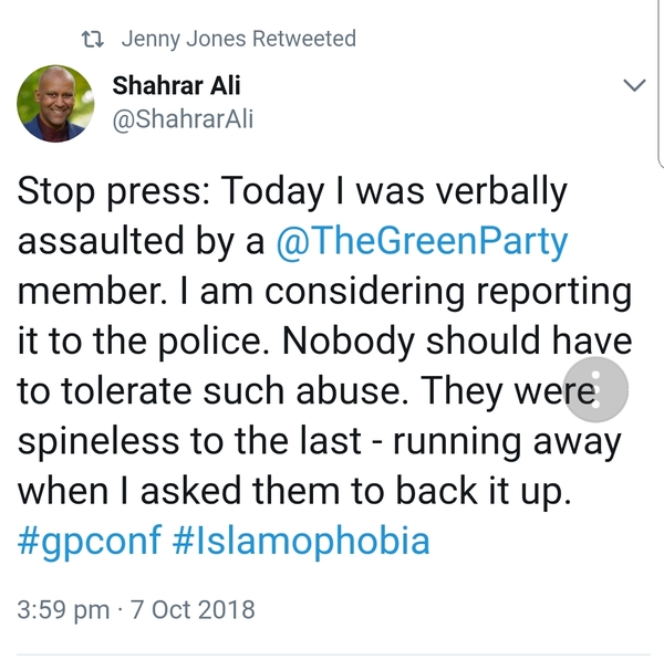 Police called to Green Party Conference