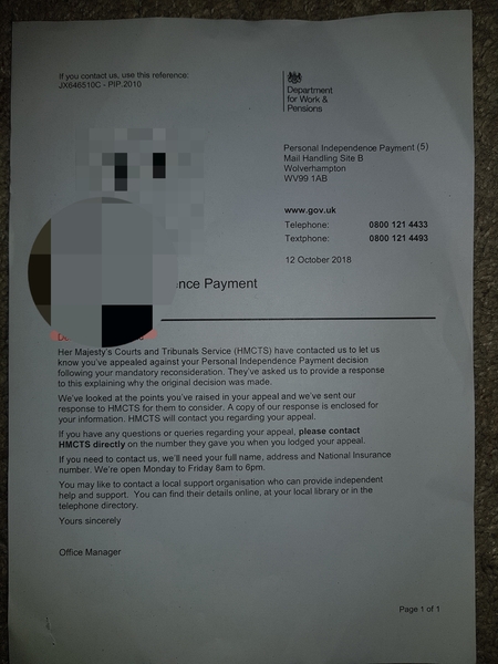 personal independence payment appeal