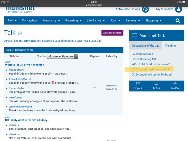 Have hidden a board - it threads still showing in Active