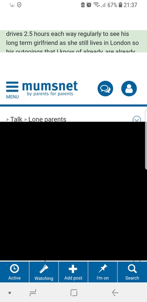 Black areas on mobile