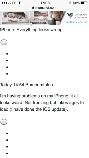 Mumsnet not working on safari on iPad?