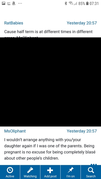 Black areas on mobile