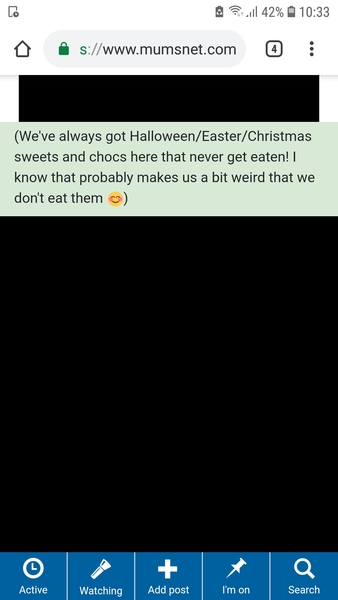 Black areas on mobile