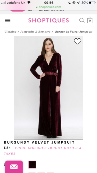 Velvet jumpsuit for winter wedding?
