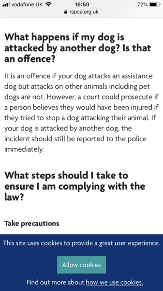 Sustained dog attack- owners just watched :(